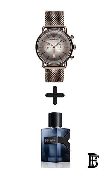 Armani Men's Metal Analog Wrist Watch Ar11169 + Gift perfume Tester 30 ml image 1