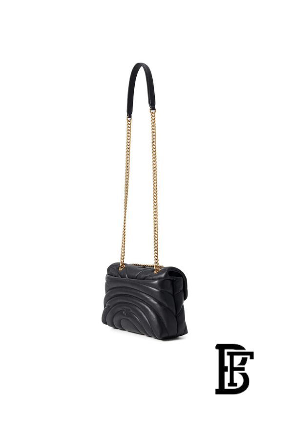 Pinko  Black Leather Women Handbag 100038A1Ex Z99Q  – Elegant Everyday Shoulder Bag image 11