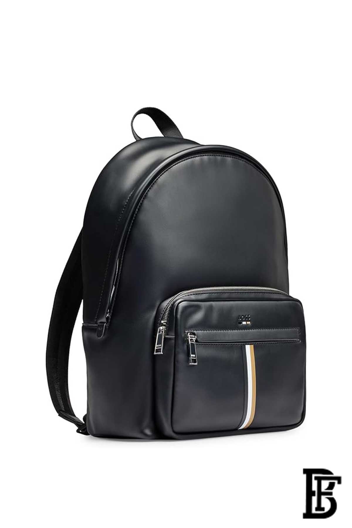 BOSS Men's Signature Striped Faux Leather Backpack image 0