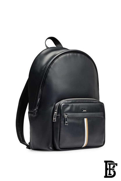 BOSS Men's Signature Striped Faux Leather Backpack image 0