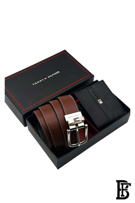 Tommy Hilfiger Set is a Men's Wallet and a Classic Black Belt image 0