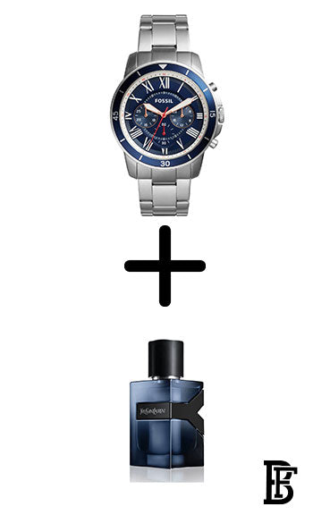 FOSSIL FS5238 Men's Water Resistant Chronograph Watch - 44 mm - Silver + Gift perfume tester 30 ml image 0