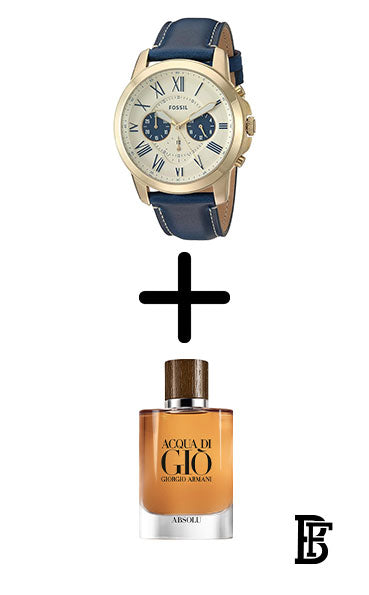 FOSSIL Men's Grant Water Resistant Chronograph Watch FS5271 + Gift perfume tester 30 ml image 1