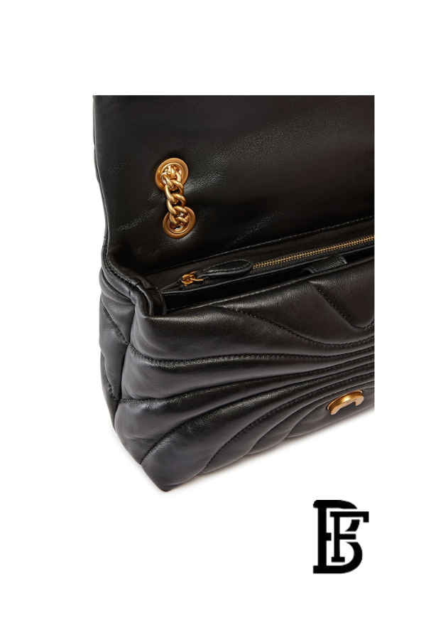 Pinko  Black Leather Women Handbag 100038A1Ex Z99Q  – Elegant Everyday Shoulder Bag image 8