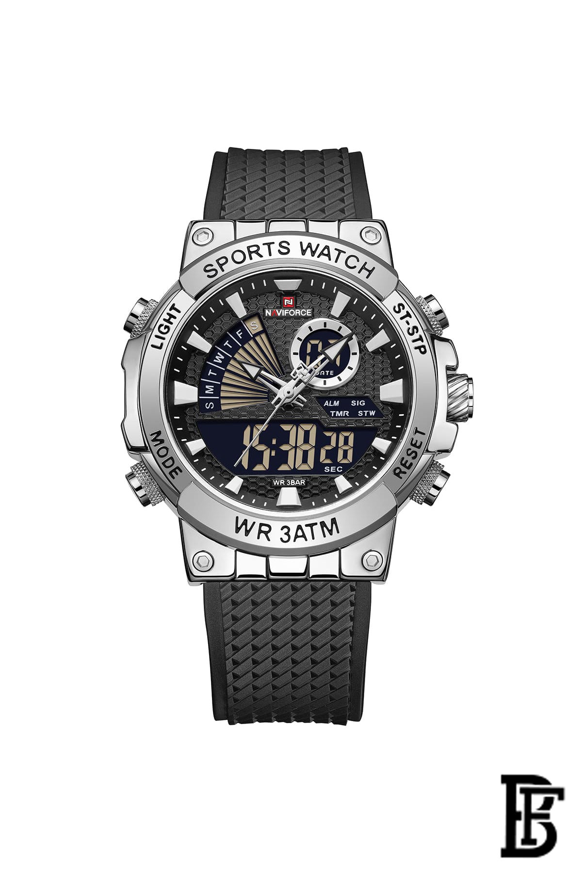 Naviforce NF9219 S/W/B    Men's Analog Leather Watch image 0
