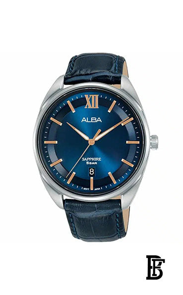Alba AS9M55X Men's Leather Quartz  Analog Wrist Watch   Warranty from Elaraby Group image 1