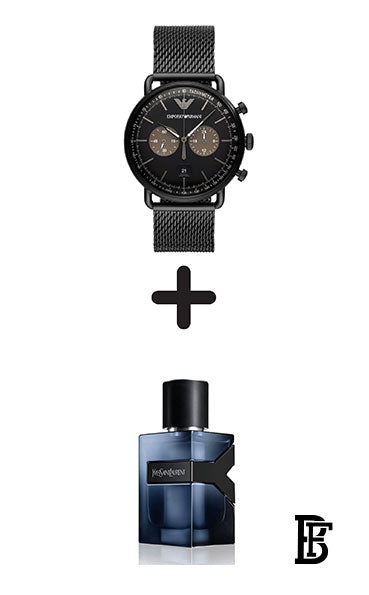 EMPORIO ARMANI Men's Metal Analog Wrist Watch AR11142 + Gift perfume tester 30 ml image 0