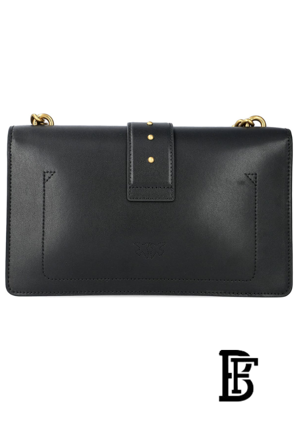 Pinko  Black Leather Women Handbag 100053 A0F1 Z99Q – Elegant Everyday Shoulder Bag image 4
