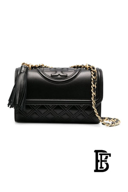 Tory Burch Black Leather Women Handbag 76997001 – Elegant Everyday Shoulder Bag image 1