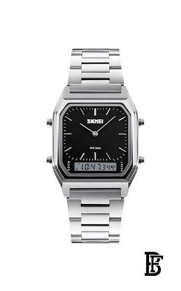 SKMEI  Men's Stainless Steel Watch SK1220 Silver-Black image 0