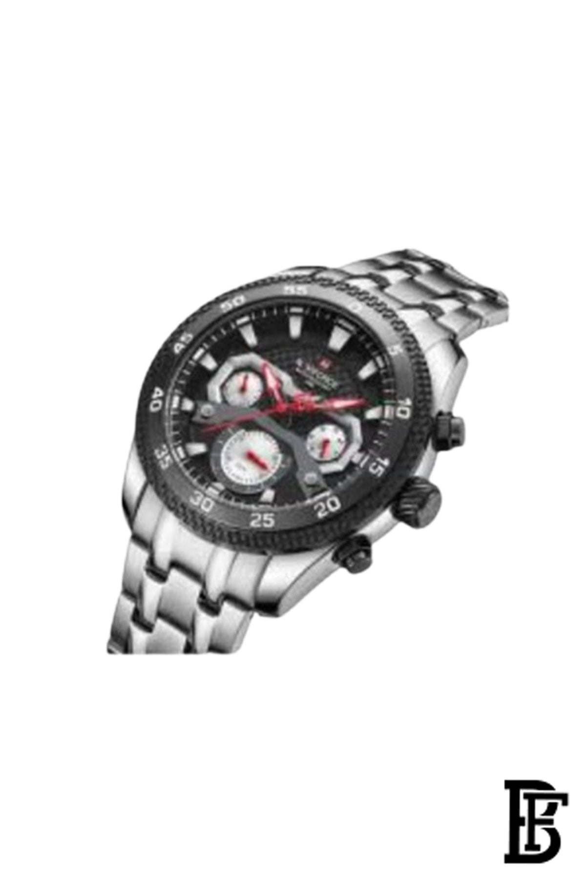 Naviforce NF9222 S/BE Men's Stainless Steel Chronograph Watch image 2