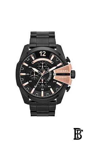 DIESEL Men Mega Chief Round Shape Stainless Steel Chronograph Wrist Watch 59 mm - Black - DZ4309 image 0