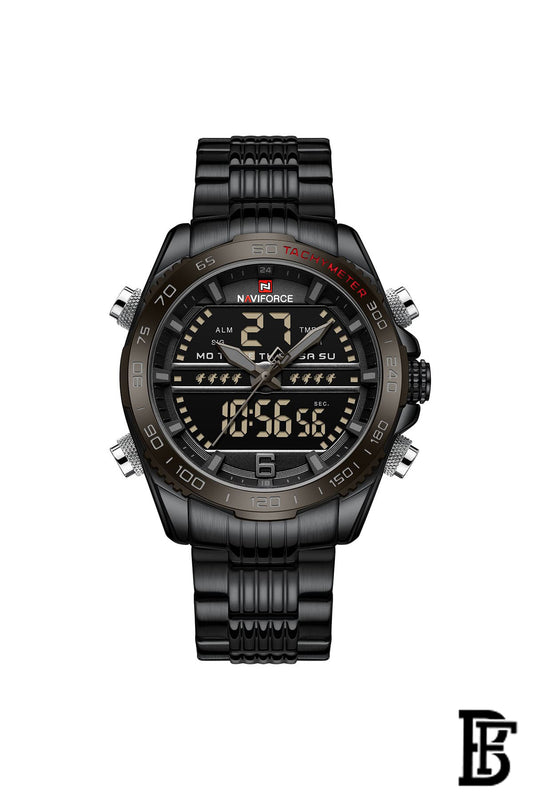 NAVIFORCE NF9195S B/B/B     MEN'S Stainless Steel Analog Wrist Watch image 1