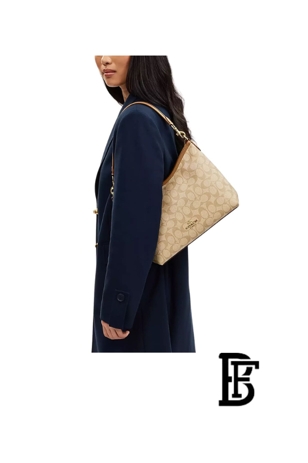 Coach Khaki Women Shoulder Bag Cr149 1 – Elegant Everyday Shoulder Bag image 8