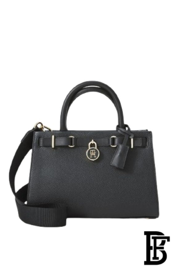 Tommy Hilfiger American Icon Mini Tote Handbag – Black image 1