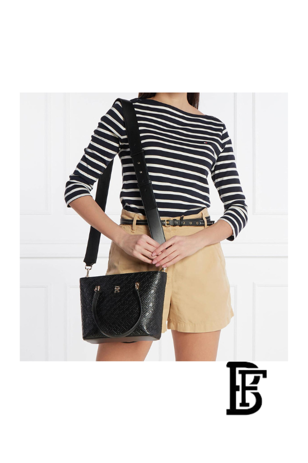 Tommy Hilfiger Black Leather Women Handbag Aw0Aw16002– Elegant Everyday Shoulder Bag image 13