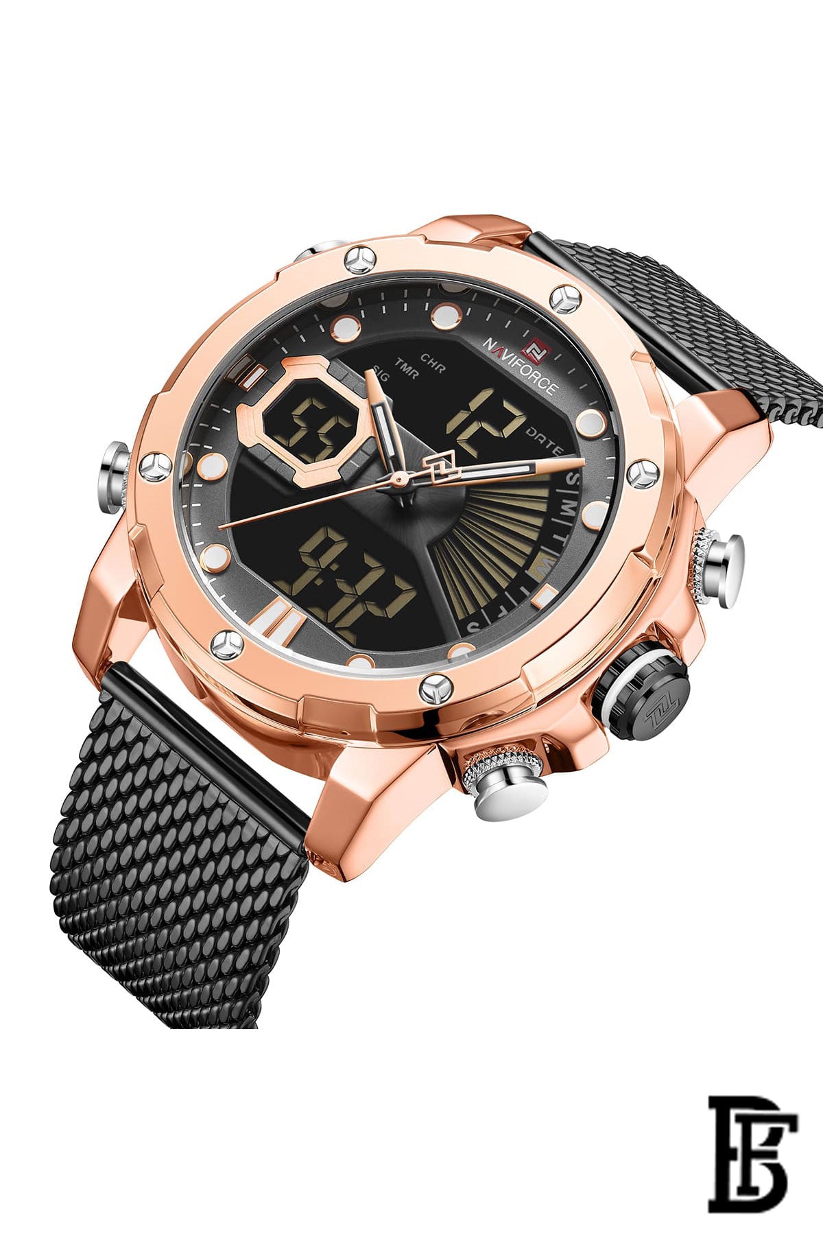 NAVIFORCE NF9172S RG/B/B    MEN'S Stainless Steel Analog Wrist Watch image 2