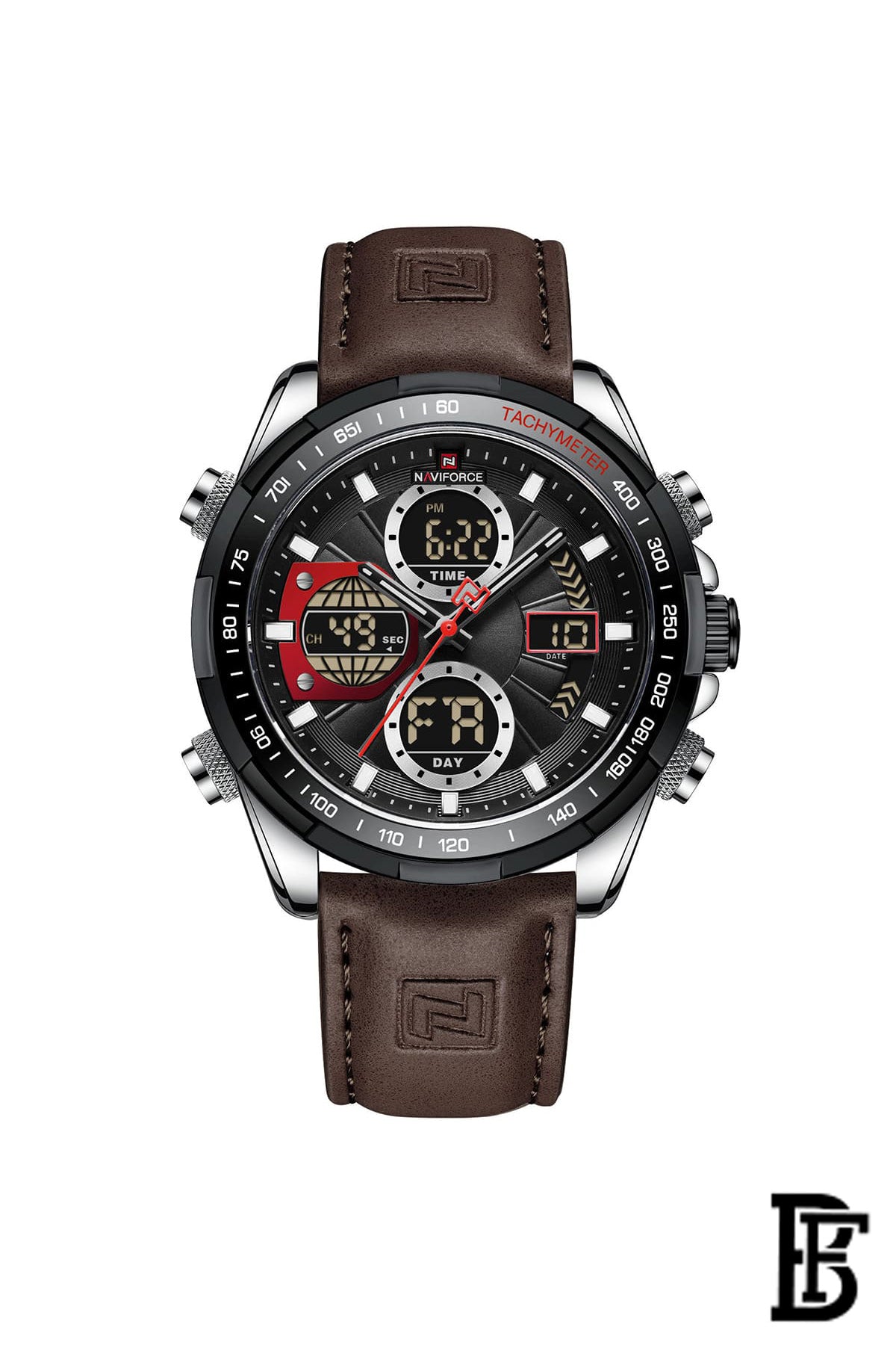 Naviforce NF9197L S/B/D.BN       Men's Analog Leather Watch image 0
