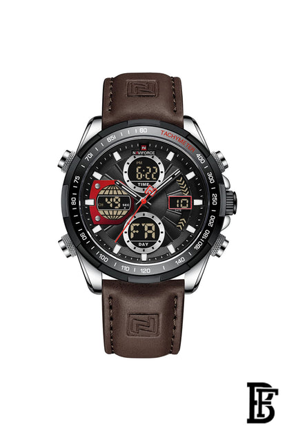 Naviforce NF9197L S/B/D.BN       Men's Analog Leather Watch image 0
