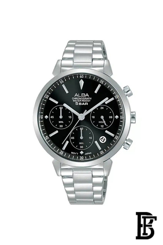 Alba AT3H41X Women's Stainless steel Quartz Chronograph Wrist Watch      Warranty from Elaraby Group image 0