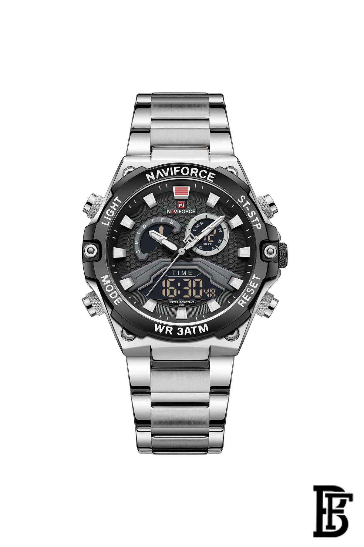 NAVIFORCE NF9207 S/B/B  MEN'S Stainless Steel Analog Wrist Watch image 1