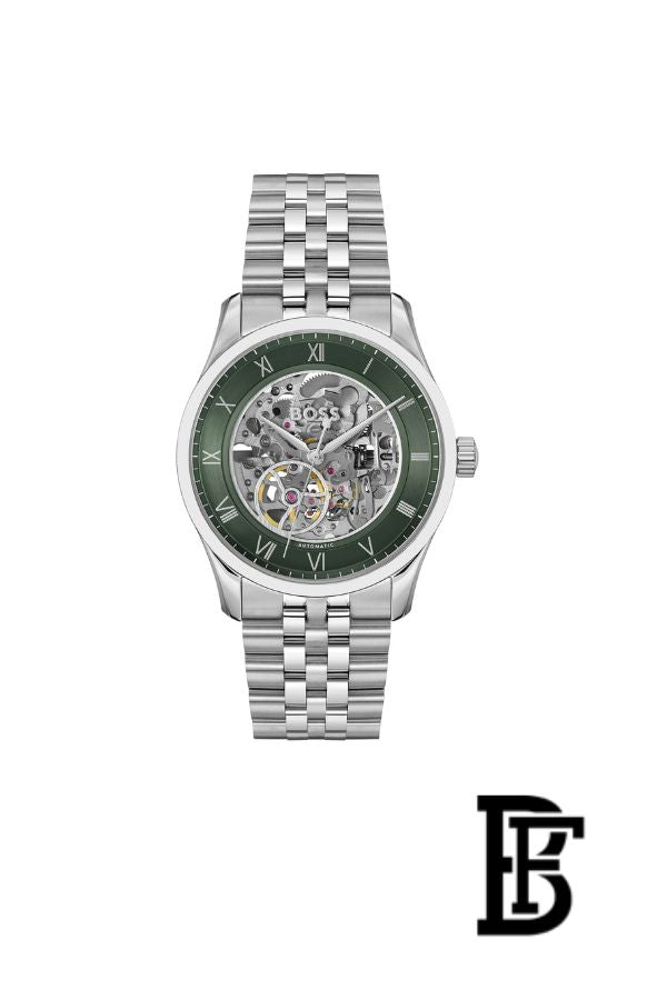 BOSS by Hugo Boss Stainless Steel Green Dial Mechanical-Automatic Men's Watch - 1514236 image 1