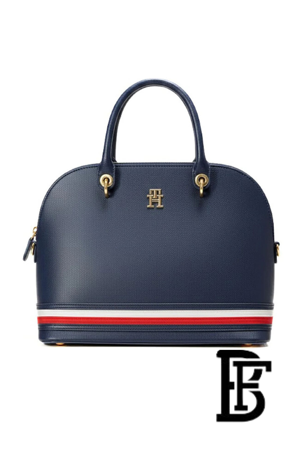 Tommy Hilfiger Navy Blue Leather Women Shoulder bag Bagand – Elegant Everyday Shoulder Bag image 0