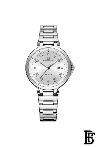 Naviforce NF5033 S/W  Women's Analog Stainless Steel Watch image 1