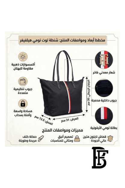 Tommy Hilfiger Navy Blue Leather Women Handbag Aw0Aw113680Gy – Elegant Everyday Shoulder Bag image 2