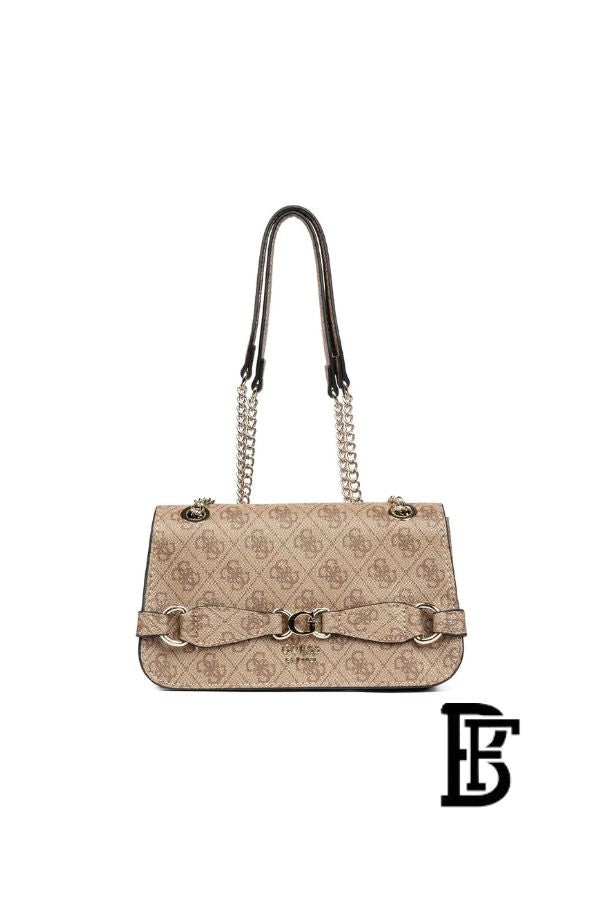 Guess Beige Women Elegant Everyday Shoulder Bag image 0