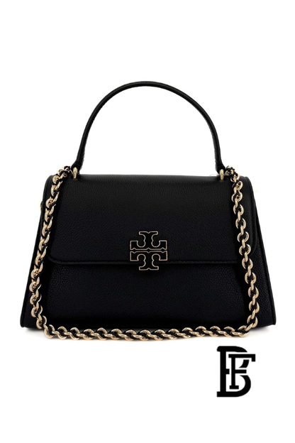 Tory Burch Black Leather Women Handbag Z4503 – Elegant Everyday Shoulder Bag image 0