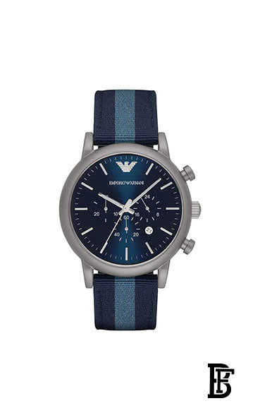 EMPORIO ARMANI Men's Fabric Analog Watch AR1949 + Gift perfume Tester 30 ml image 2