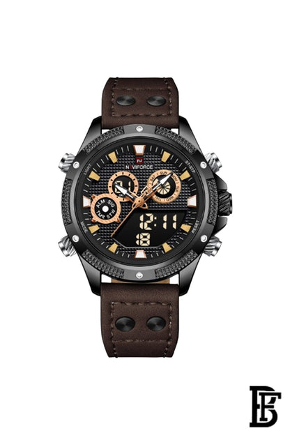 Naviforce NF9224  BBDBN     Men's Analog Leather Watch image 1