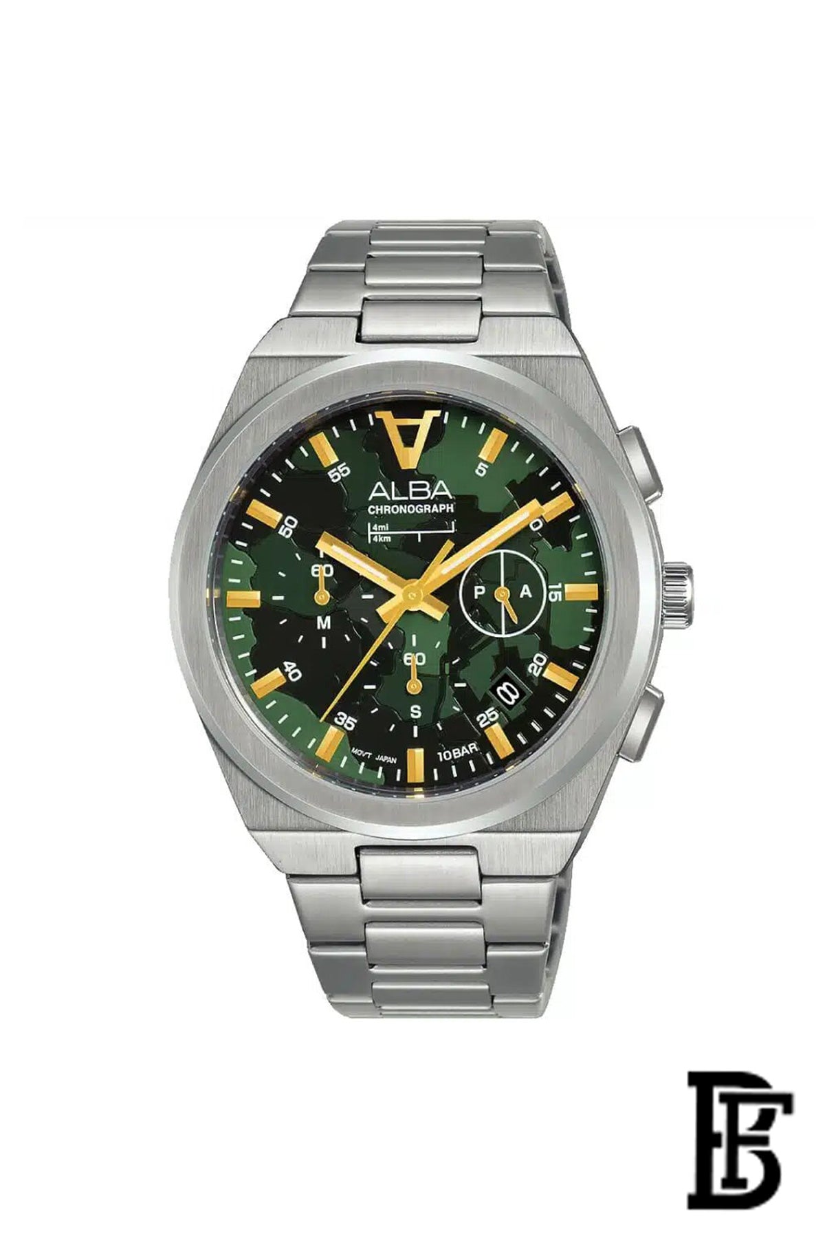 Alba AT3H51X Men's Stainless Steel Quartz  Chronograph  Wrist Watch   Warranty from Elaraby Group image 0