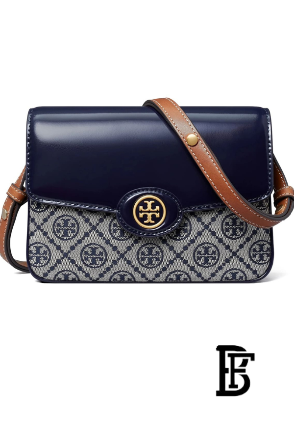 Tory Burch Blue Leather Women Handbag 152306 405 – Elegant Everyday Shoulder Bag image 1