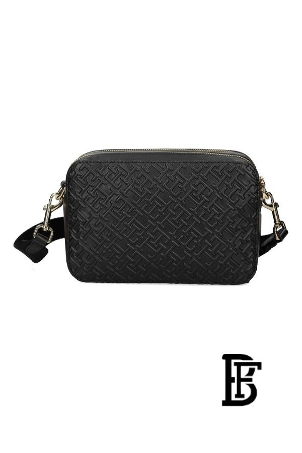Tommy Hilfiger Black Leather Women Handbag Aw0Aw16470 – Elegant Everyday Shoulder Bag image 3