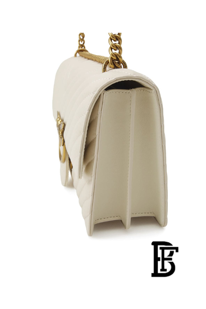 Pinko  White  Leather Women Handbag 100941A0Gk Z14Q – Elegant Everyday Shoulder Bag image 5
