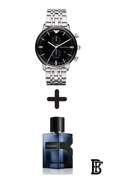 EMPORIO ARMANI Men's Metal Analog Wrist Watch AR0389 + Gift perfume Tester 30 ml image 0