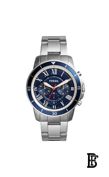 FOSSIL FS5238 Men's Water Resistant Chronograph Watch - 44 mm - Silver + Gift perfume tester 30 ml image 2