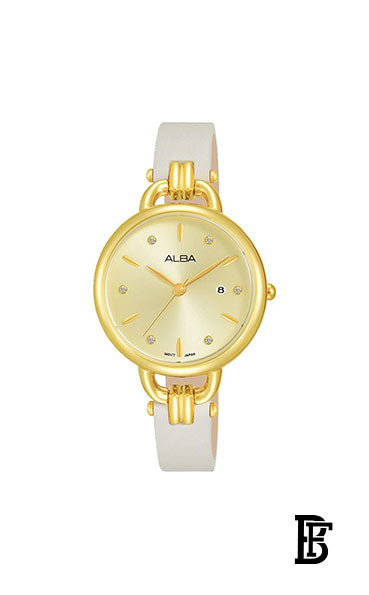 Alba AH7Q44X Women's Leather Quartz  Analog Wrist Watch  Warranty from Elaraby Group image 1