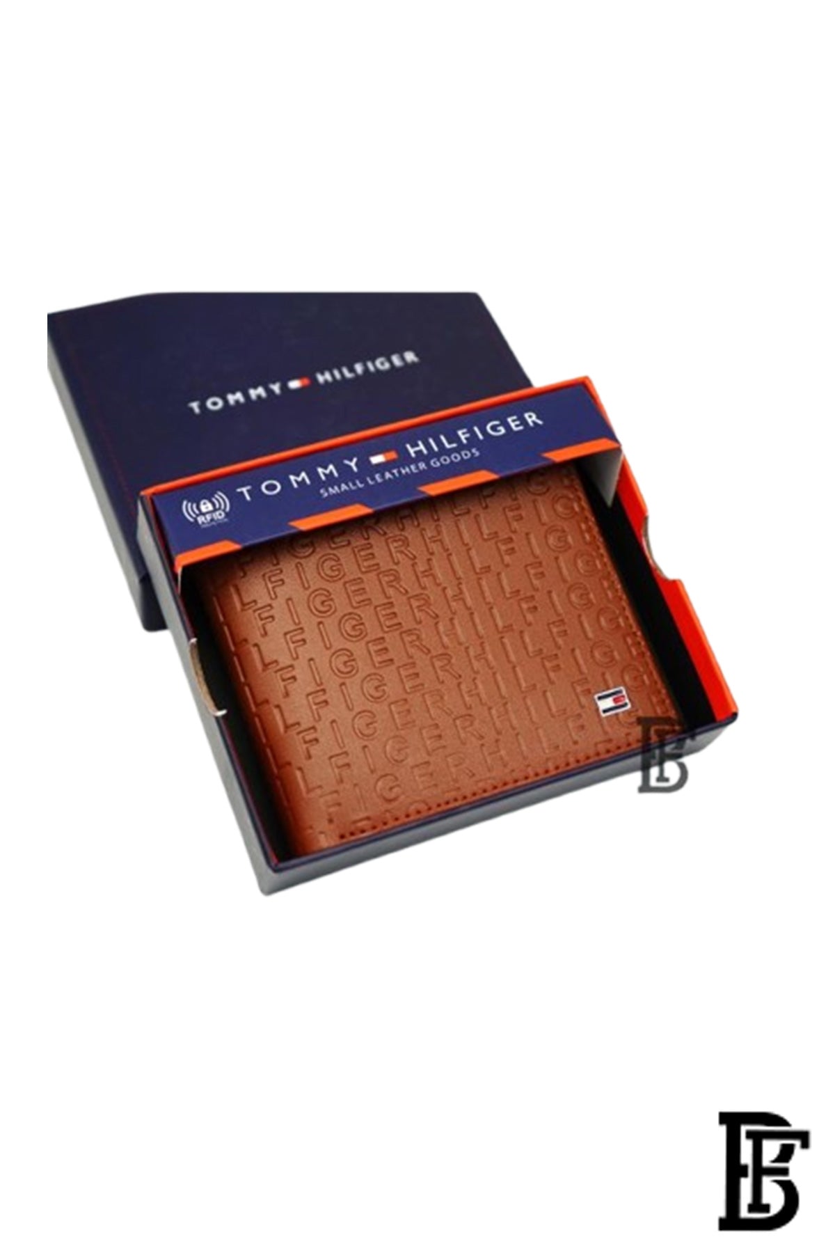 tommy-hilfiger-wallet-for-men-genuine-leather-brown-authentic-h-patterned image 1
