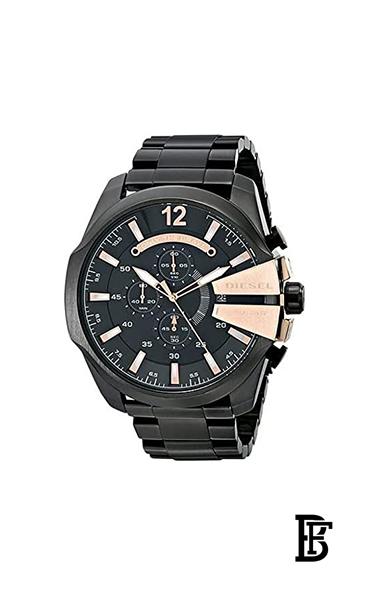 DIESEL Men Mega Chief Round Shape Stainless Steel Chronograph Wrist Watch 59 mm - Black - DZ4309 image 2