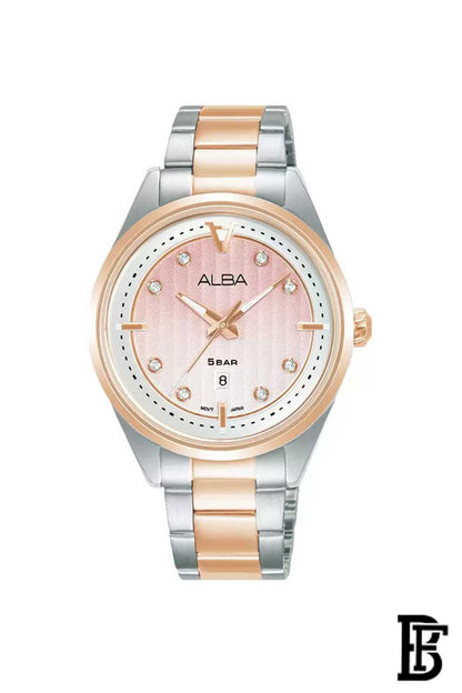 Alba AH7AX8X Women's  Stainless steel Quartz Analog Wrist Watch  + Gift perfume tester 30 ml Warranty from Elaraby Group image 2