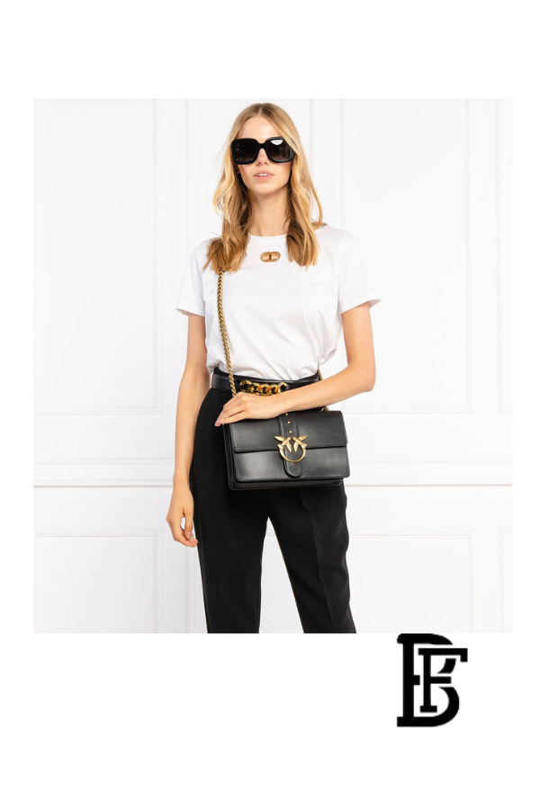 Pinko  Black Leather Women Handbag 100053 A0F1 Z99Q – Elegant Everyday Shoulder Bag image 12