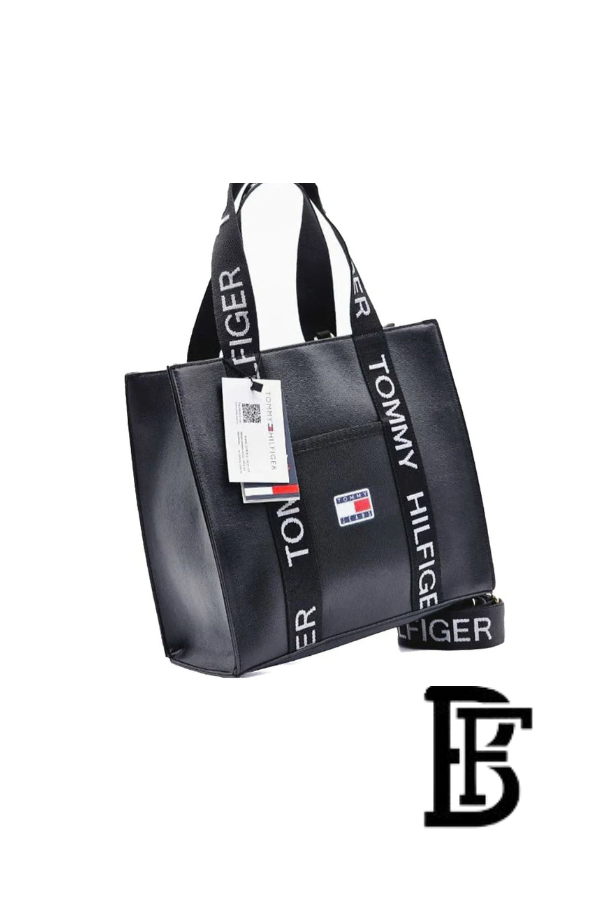 Tommy Hilfiger Black Leather Women Handbag and cross – Elegant Everyday Crossbody and hand image 10