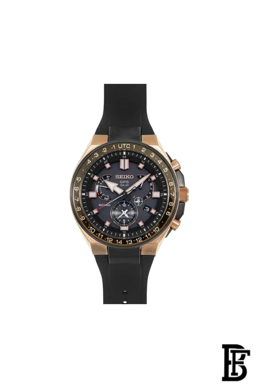 SEIKO Men's Watch ASTRON Black Rubber Band, Black Dial SSE170J1 image 0