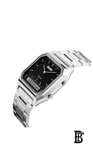 SKMEI  Men's Stainless Steel Watch SK1220 Silver-Black image 2