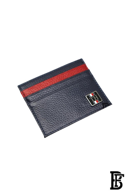 Tommy Hilfiger Salto Men Leather Gift Set of Wallet+Card Case+Keyfob - blue/blue+blue/Black image 3