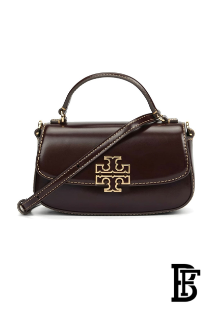 Tory Burch Brown Leather Women Crossbody Bag 153726 Tempranillo image 0