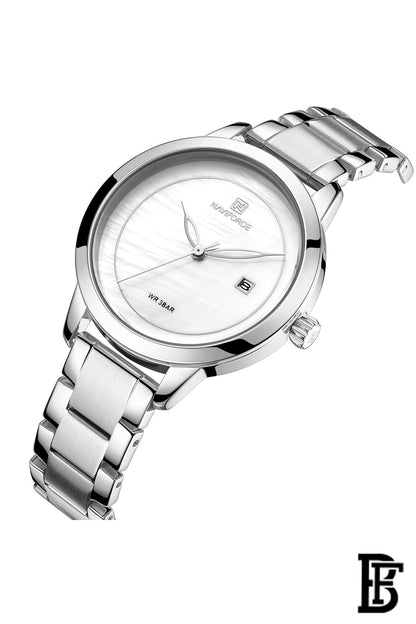Naviforce NF5008 S/W      Women's Analog Stainless Steel Watch image 2